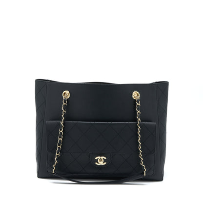 Chanel Tote Bag Lambskin Black L