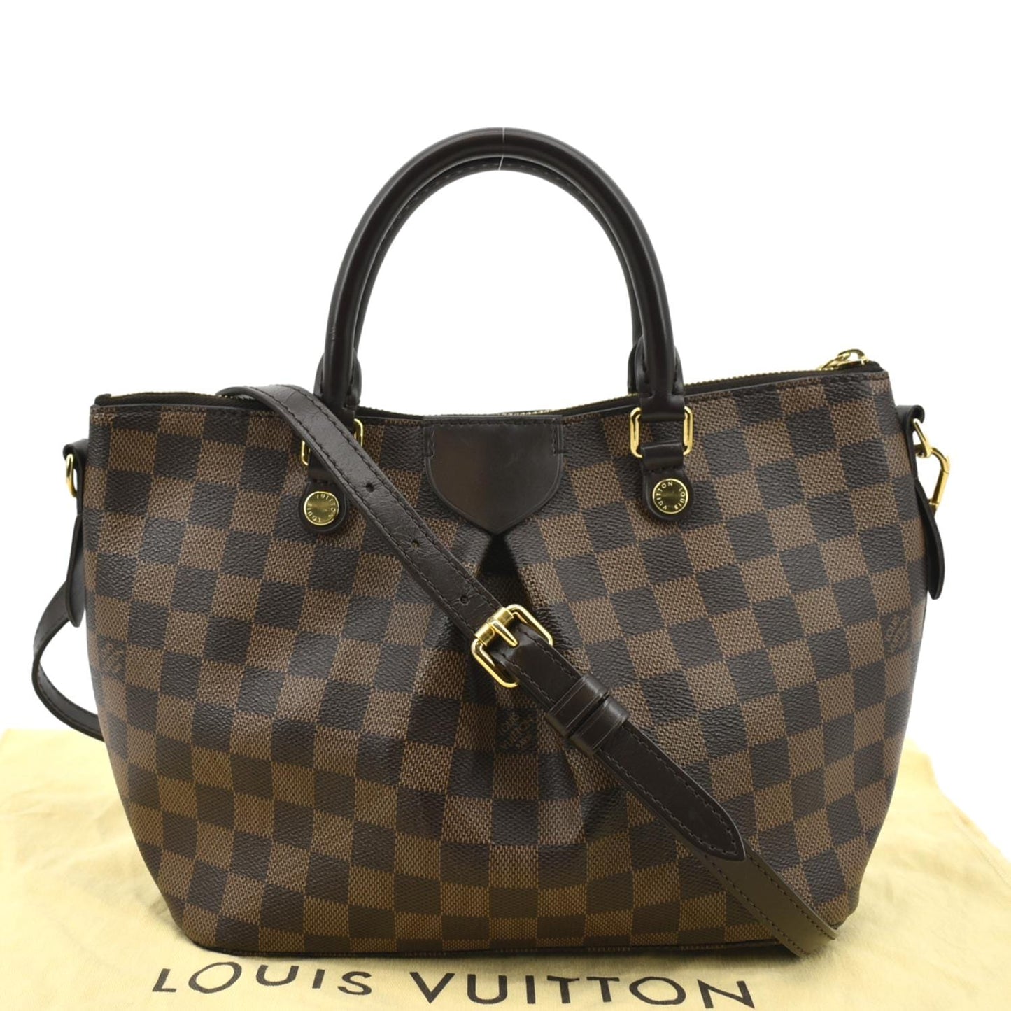 LOUIS VUITTON Siena PM Damier Ebene Shoulder Bag Brown