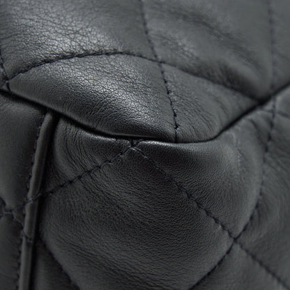Chanel bucket bag quilted lambskin black L