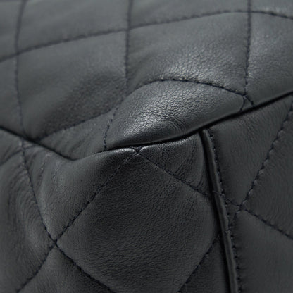 Chanel bucket bag quilted lambskin black L