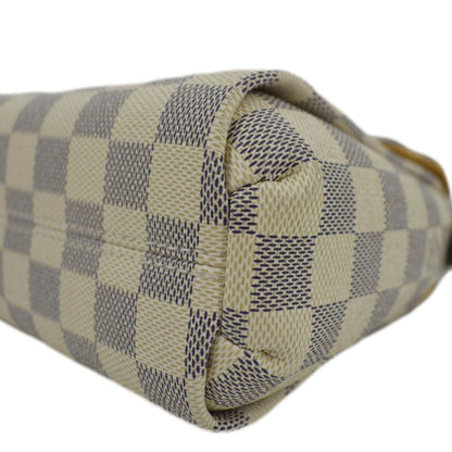 LOUIS VUITTON Croisette Damier Azur Satchel Crossbody Bag White