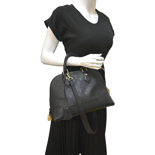 LOUIS VUITTON Neo Alma PM Monogram Empreinte Shoulder Bag Black