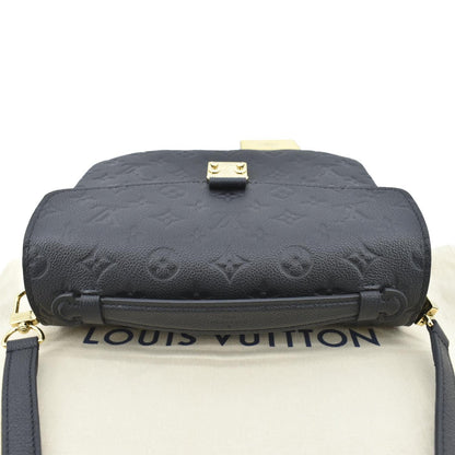 LOUIS VUITTON Metis Pochette Empreinte Leather Crossbody Bag Black