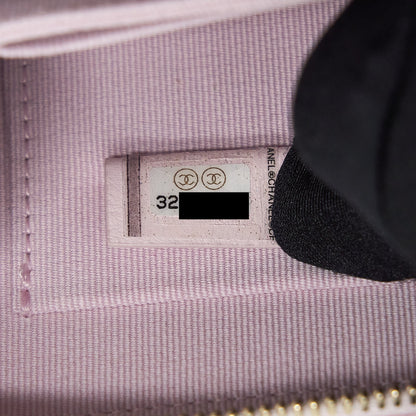Chanel 22P Top Handle Mini Vanity With Chain Caviar Light Pink L
