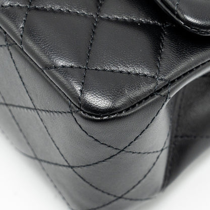 Chanel Mini Square Flap Bag Lambskin Black L (microchip)