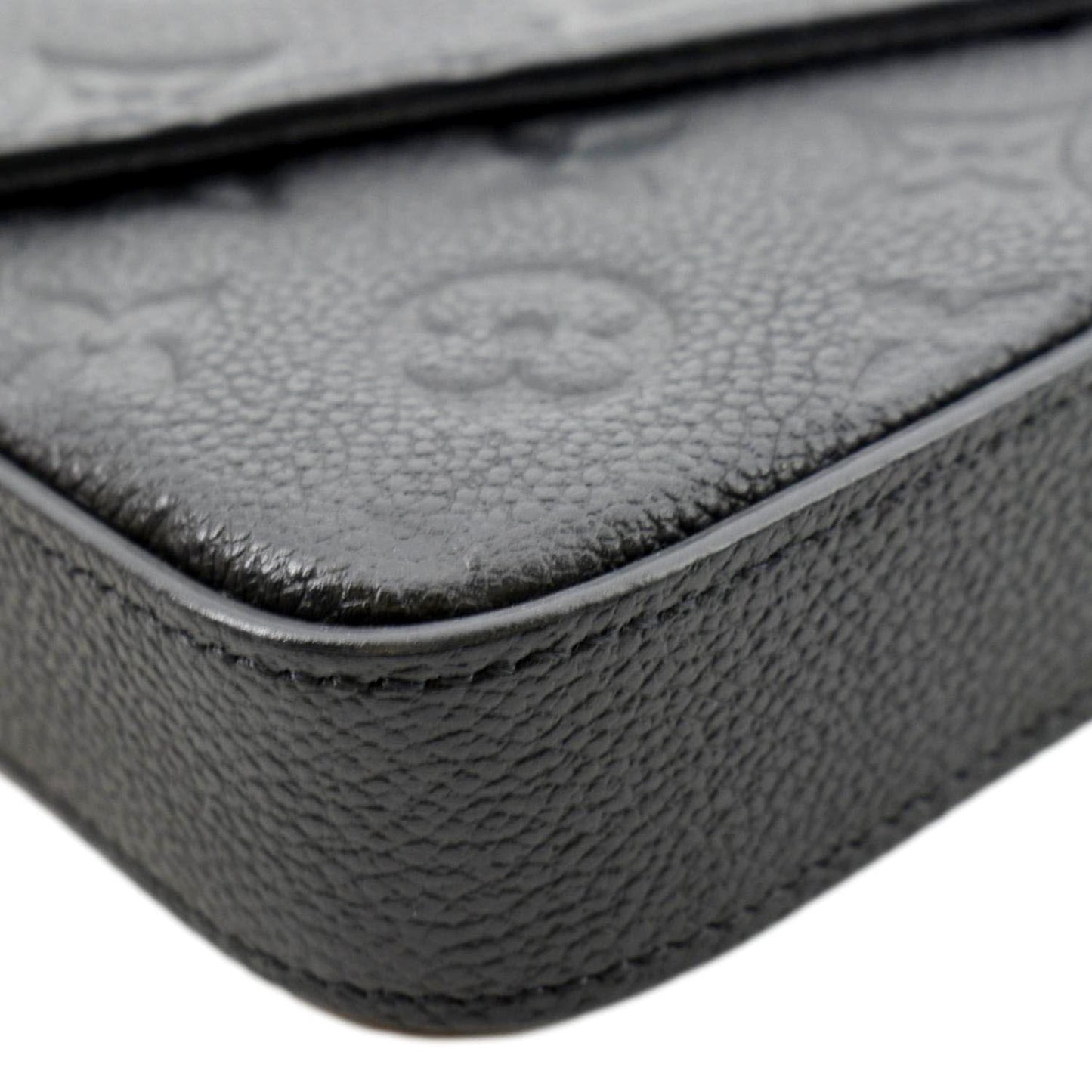 LOUIS VUITTON  Felicie Monogram Empreinte Pochette Crossbody Bag Black