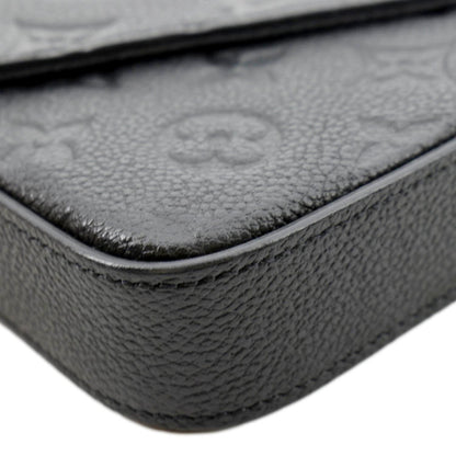 LOUIS VUITTON  Felicie Monogram Empreinte Pochette Crossbody Bag Black