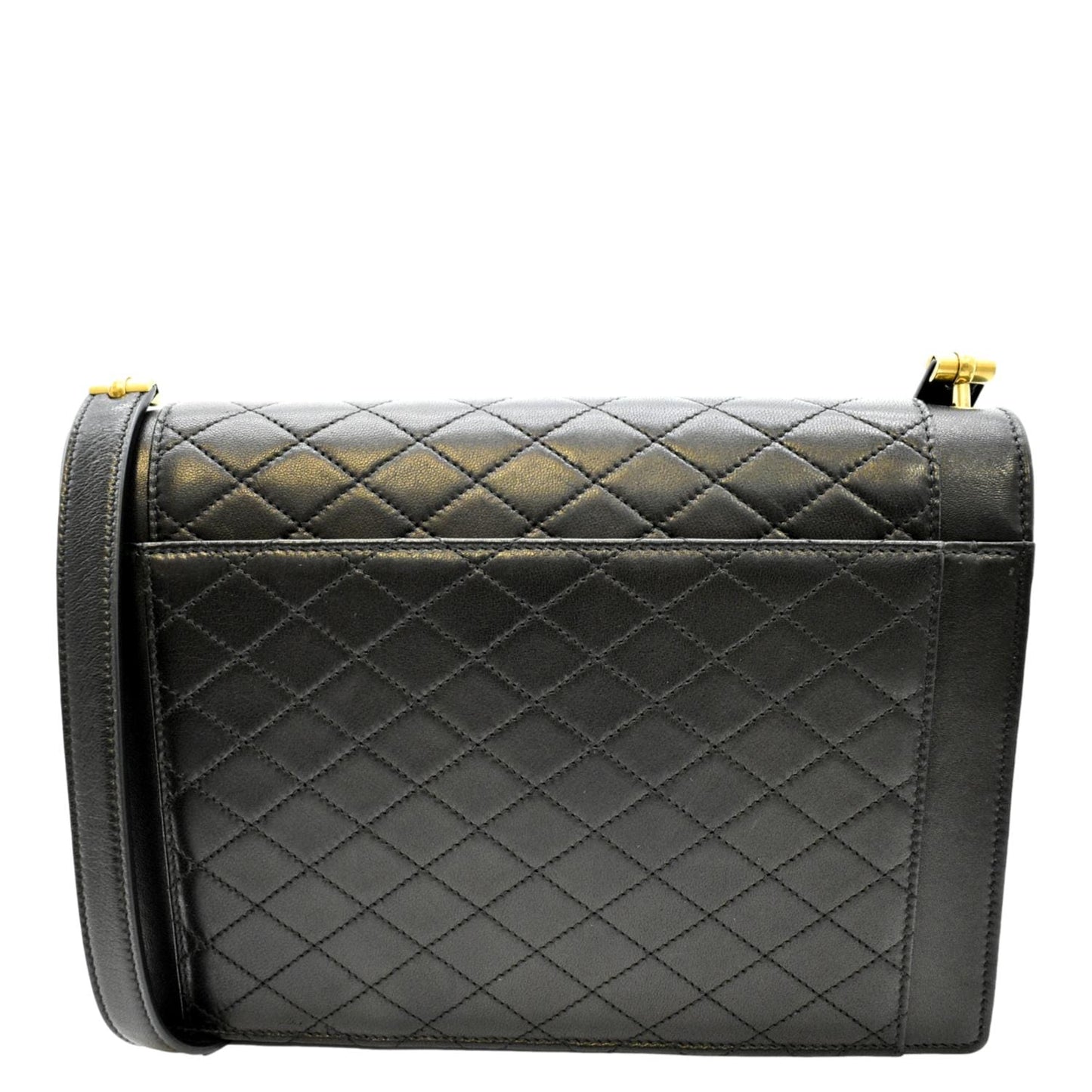 YVES SAINT LAURENT Gaby Small Envelope Quilted Leather Wallet Black