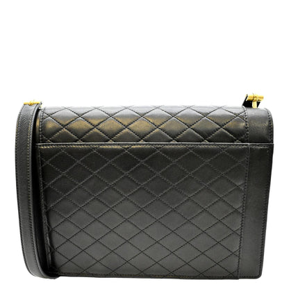 YVES SAINT LAURENT Gaby Small Envelope Quilted Leather Wallet Black
