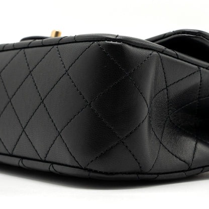 Chanel 23s camellia chain flap bag lambskin black  (Mircochip)