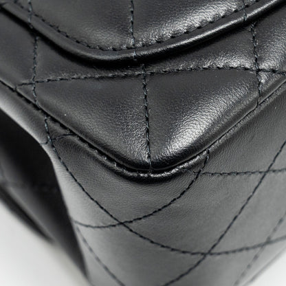 Chanel Mini Square Flap Bag Lambskin Black L (microchip)