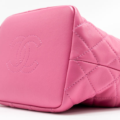 Chanel 20S Small Quilted hobo bag Lambskin Pink