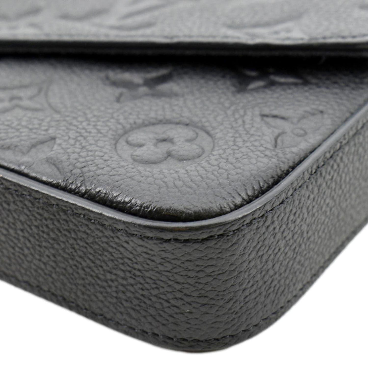 LOUIS VUITTON  Felicie Monogram Empreinte Pochette Crossbody Bag Black