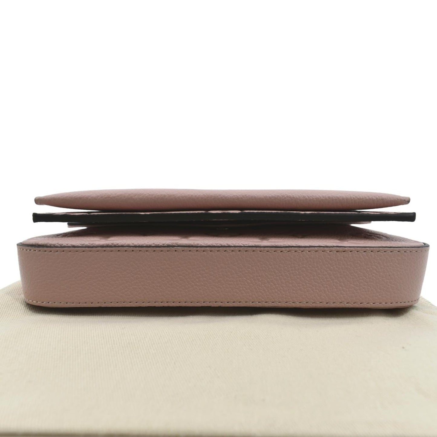 LOUIS VUITTON Pochette Felicie Monogram Leather Chain Wallet Pink