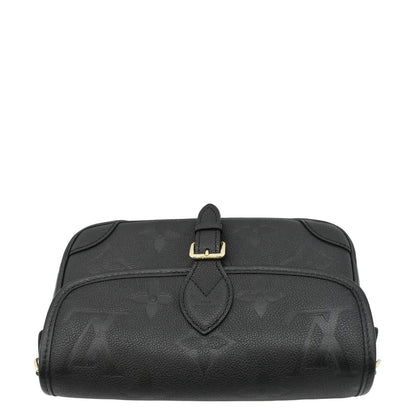 LOUIS VUITTON Diane Monogram Empreinte Leather Crossbody Bag Black