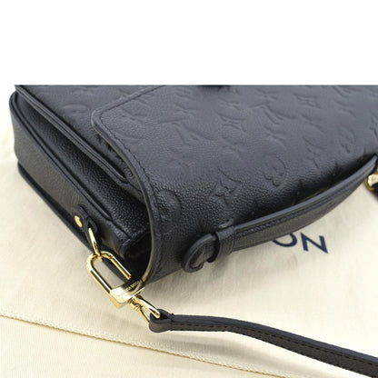 LOUIS VUITTON Metis Pochette Empreinte Leather Crossbody Bag Black