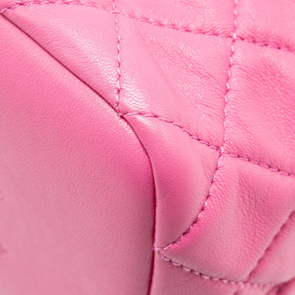 Chanel 20S Small Quilted hobo bag Lambskin Pink