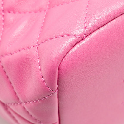 Chanel 20S Small Quilted hobo bag Lambskin Pink