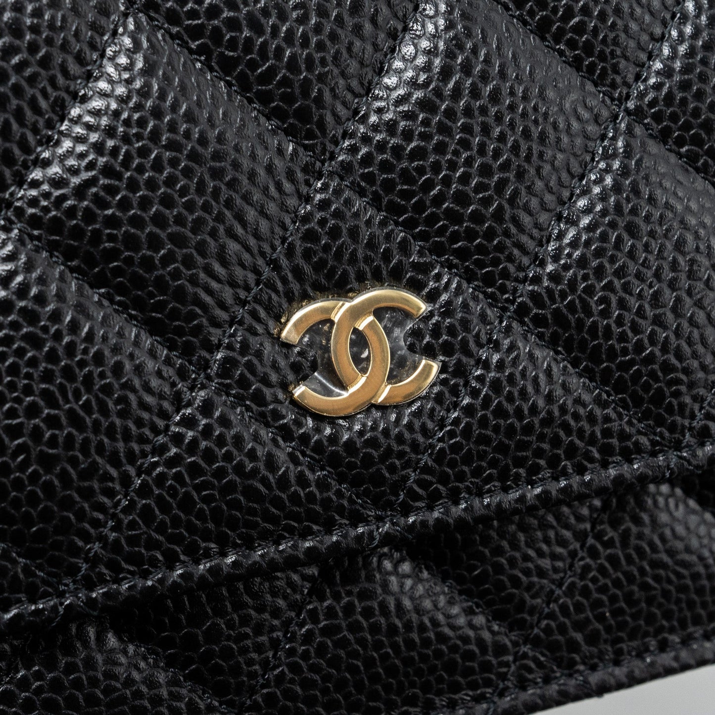 Chanel Classic Wallet On Chain Caviar Black  (microchip)
