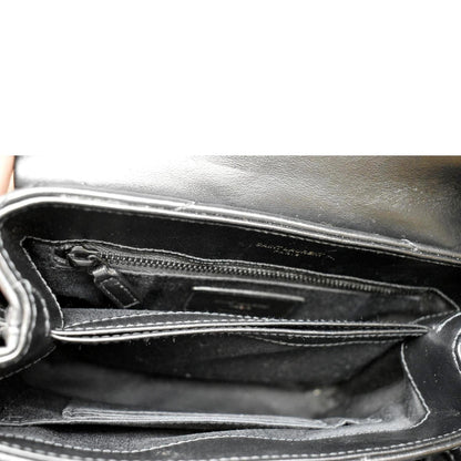 YVES SAINT LAURENT Loulou Toy Matelasse Leather Crossbody Bag Black
