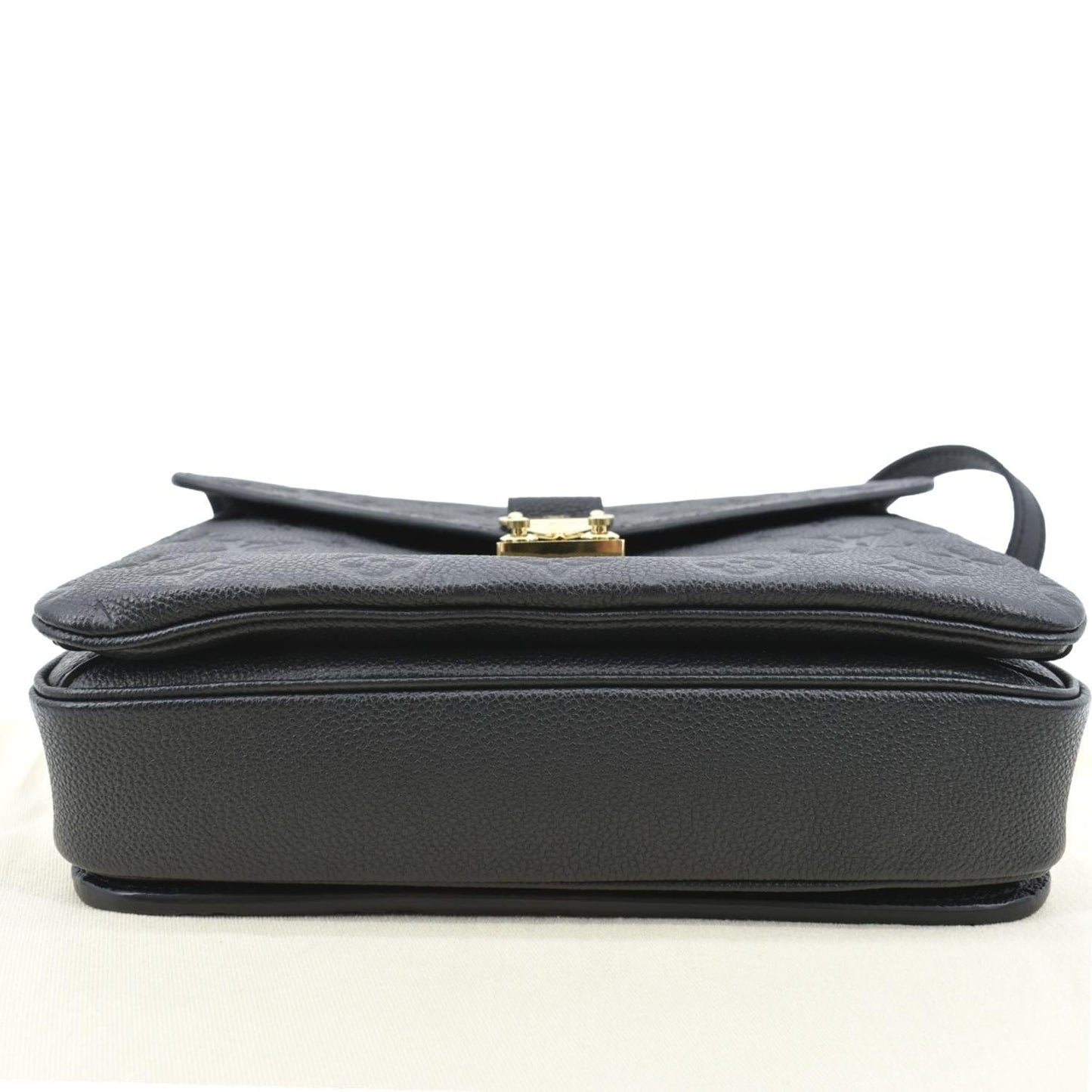 LOUIS VUITTON Metis Pochette Empreinte Leather Crossbody Bag Black
