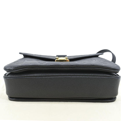 LOUIS VUITTON Metis Pochette Empreinte Leather Crossbody Bag Black