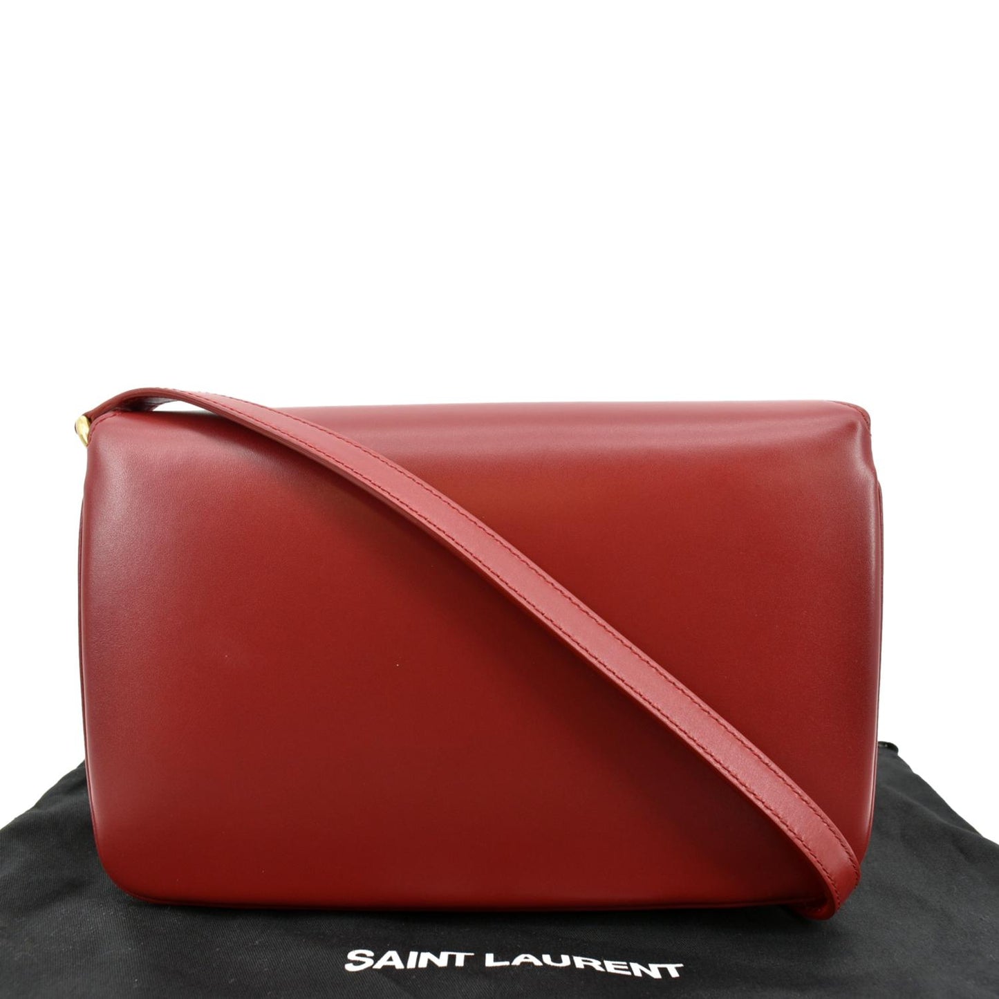 YVES SAINT LAURENT Le Maillon Smooth Leather Shoulder Bag Red