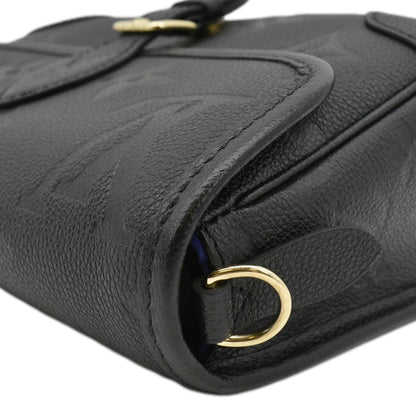 LOUIS VUITTON Diane Monogram Empreinte Leather Crossbody Bag Black