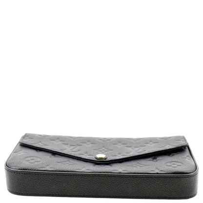 LOUIS VUITTON  Felicie Monogram Empreinte Pochette Crossbody Bag Black