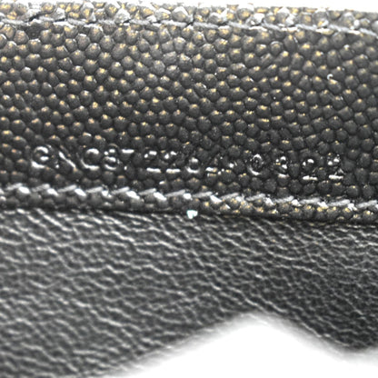 YVES SAINT LAURENT Monogram Grain De Poudre Leather Wallet Black