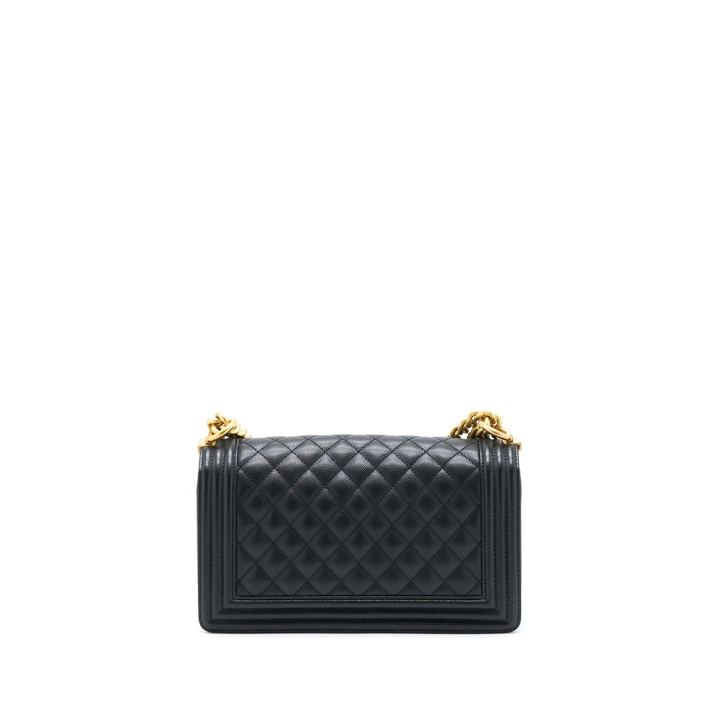 Chanel Medium Boy Bag Caviar Black Brushed