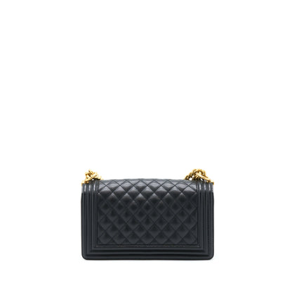 Chanel Medium Boy Bag Caviar Black Brushed