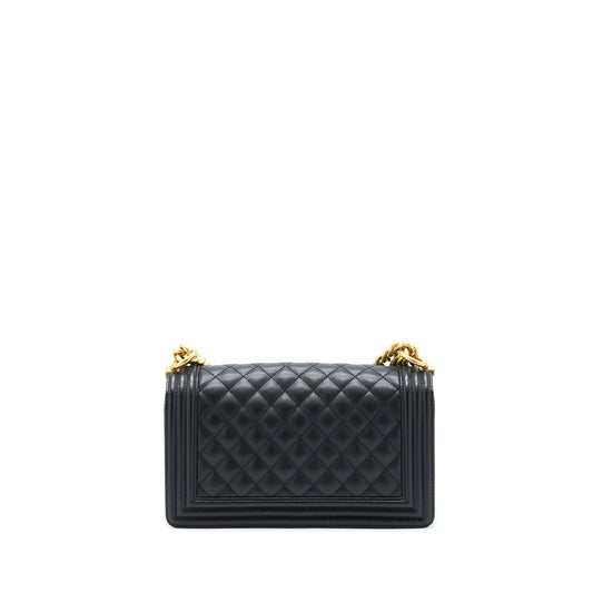Chanel Medium Boy Bag Caviar Black Brushed