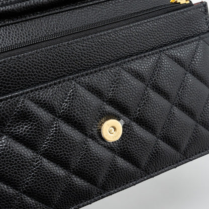 Chanel Classic Wallet On Chain Caviar Black  (microchip)