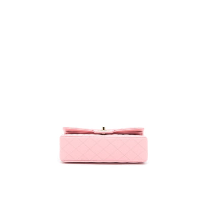 Chanel 22C Small Classic Double Flap Bag Caviar Pink L (Microchip)