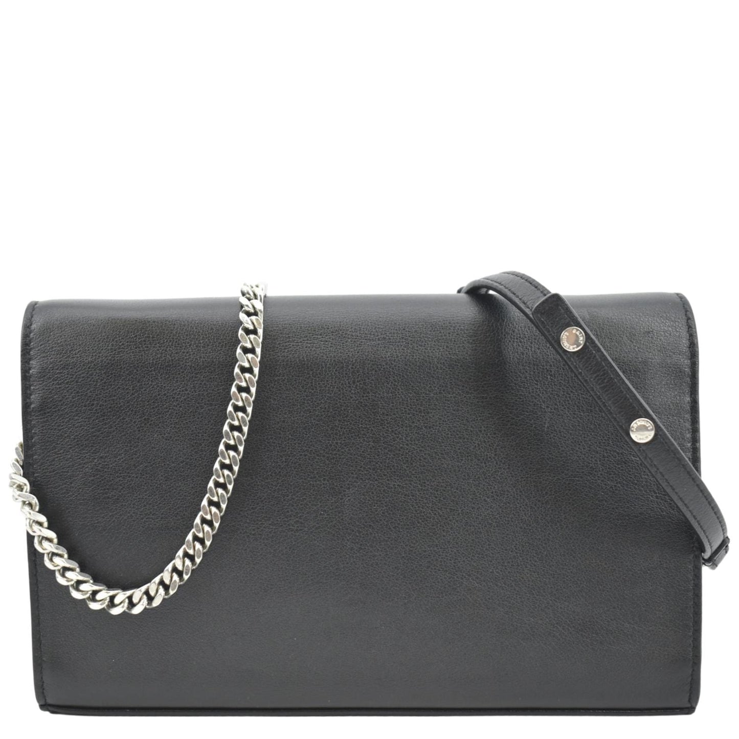 YVES SAINT LAURENT Kate Heart Studded Leather Shoulder Bag Black