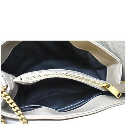 YVES SAINT LAURENT Small Loulou Quilted Leather Crossbody Bag Dark Beige