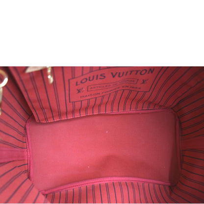 LOUIS VUITTON Neverfull MM Monogram Canvas Tote Bag Brown