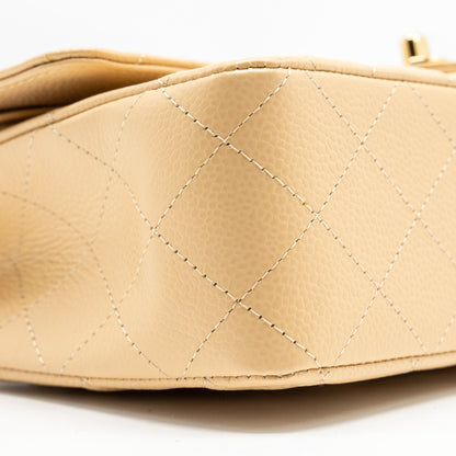 Chanel Medium Classic Double Flap Bag Caviar Beige