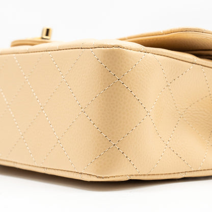 Chanel Medium Classic Double Flap Bag Caviar Beige