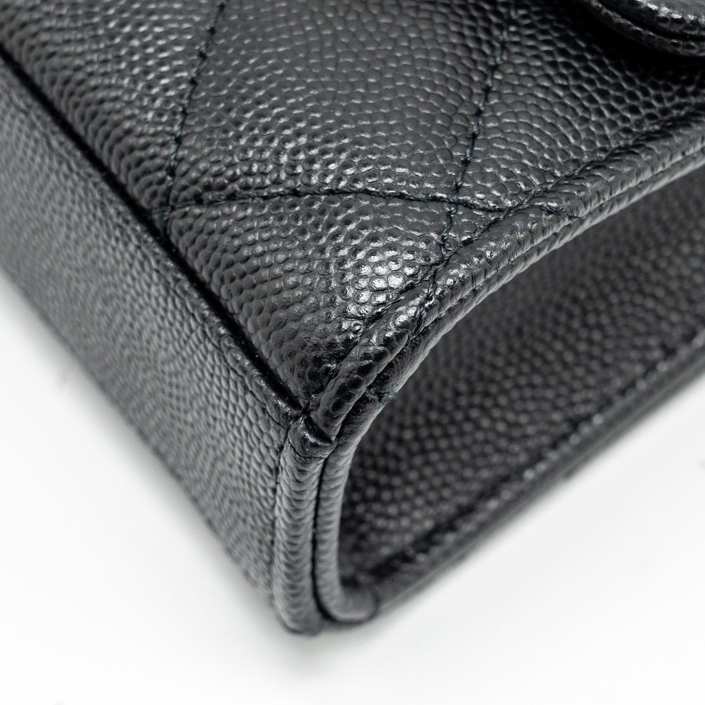 Chanel Mini Top Handle Flap Bag Caviar Black L (Microchip)