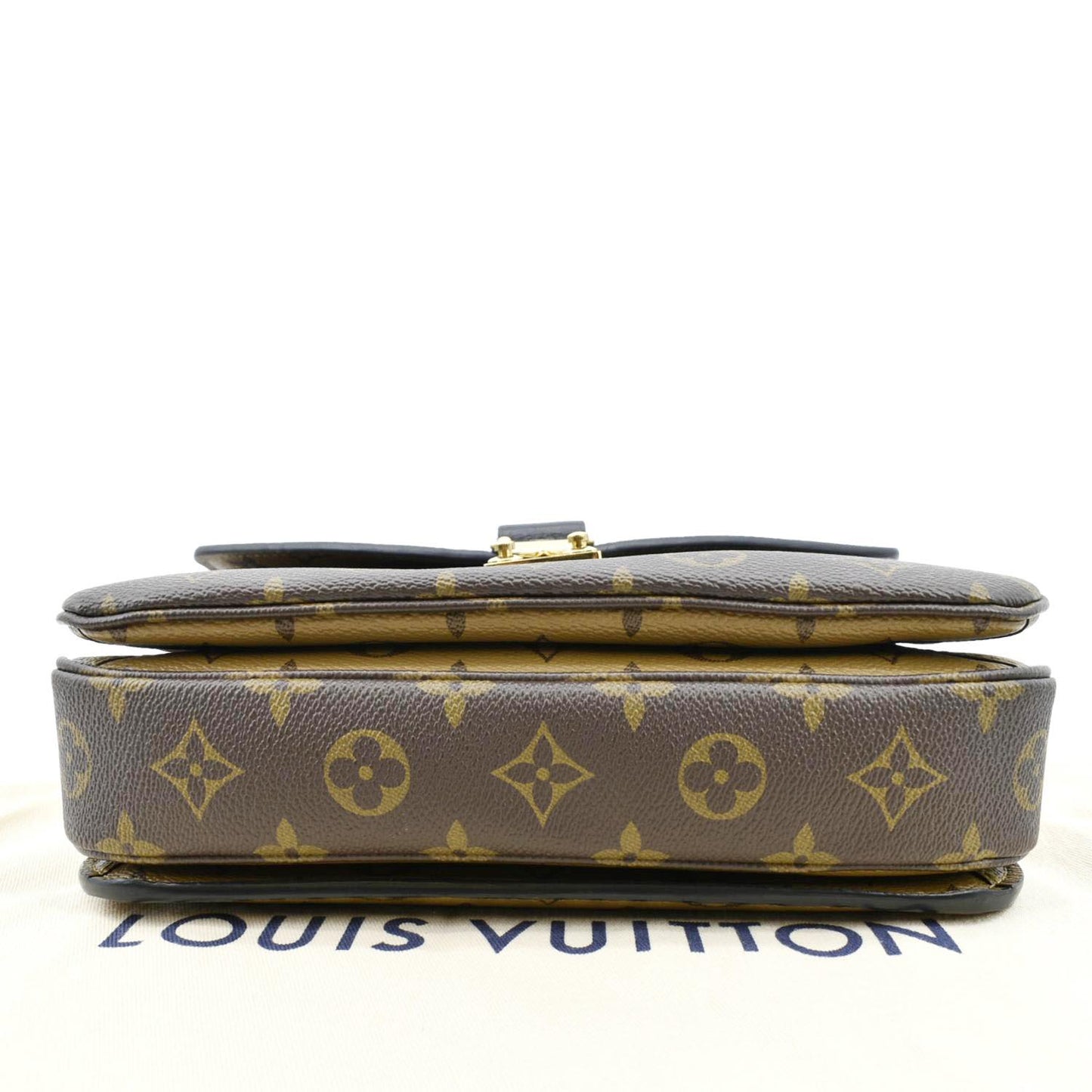 LOUIS VUITTON Metis Pochette Reverse Monogram Canvas Crossbody Bag Brown