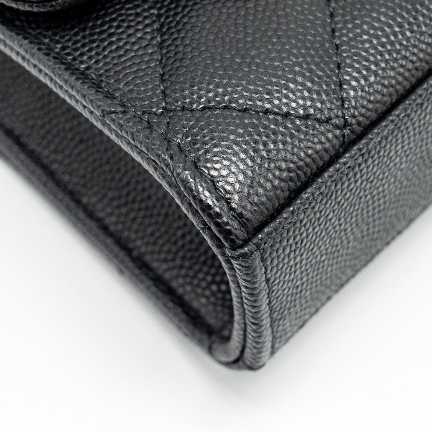 Chanel Mini Top Handle Flap Bag Caviar Black L (Microchip)