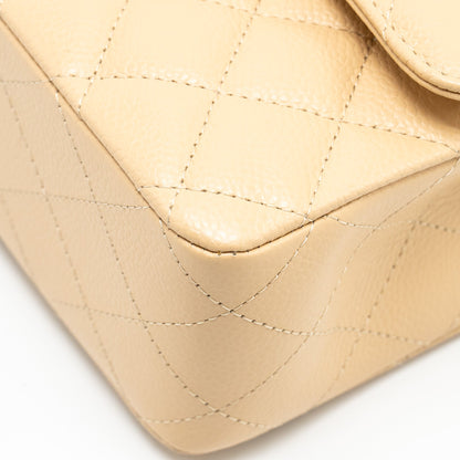 Chanel Medium Classic Double Flap Bag Caviar Beige