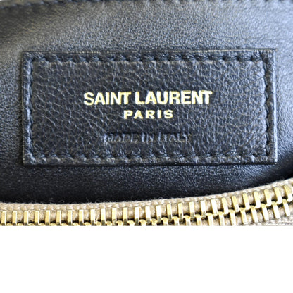 YVES SAINT LAURENT Small Loulou Quilted Leather Crossbody Bag Dark Beige