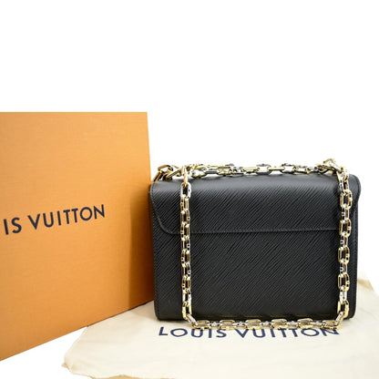 LOUIS VUITTON LV Twist MM Epi Leather Shoulder Bag Black