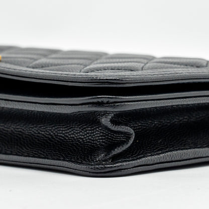 Chanel Boy Wallet On Chain caviar black  (microchip)