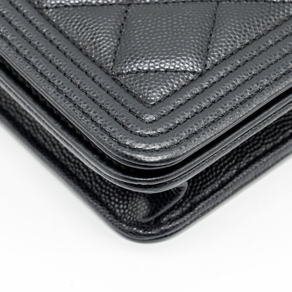 Chanel Boy Wallet On Chain caviar black  (microchip)