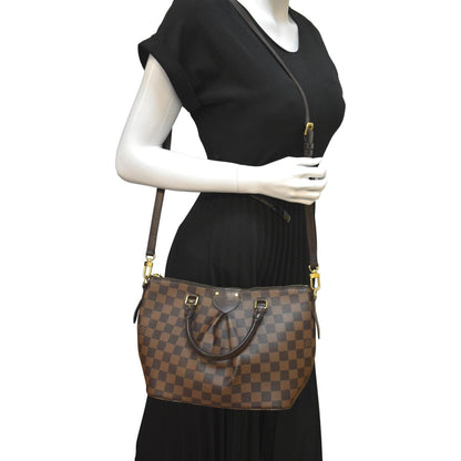 LOUIS VUITTON Siena PM Damier Ebene Shoulder Bag Brown