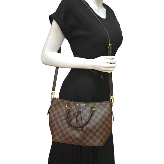 LOUIS VUITTON Siena PM Damier Ebene Shoulder Bag Brown